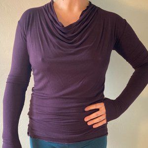 SOLD Caraucci Cowl Neck Long Sleeve Tunic - Mauve - S/M